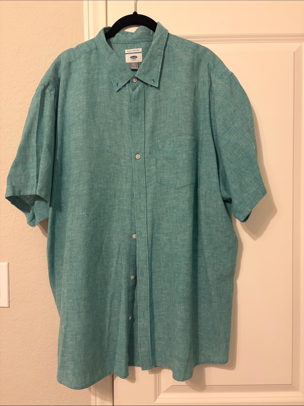 Old Navy Men's Short-Sleeve Button-Down Shirt - Seafoam Green